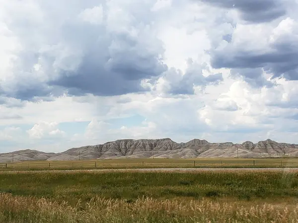 Terreno Badland Durante Día Verano Wall Dakota Del Sur —  Fotos de Stock