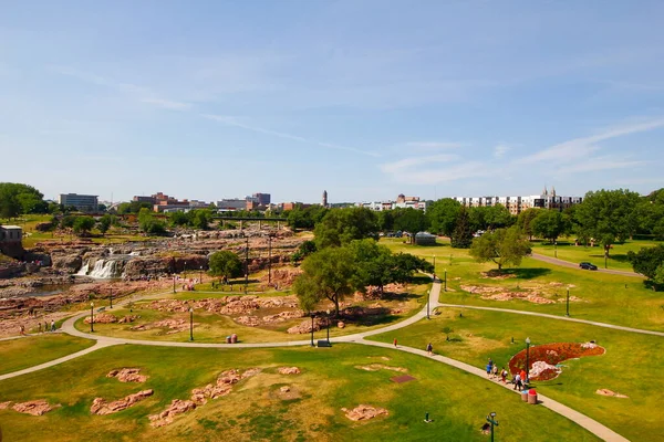 Falls Park Manzarası Sioux Falls Güney Dakota — Stok fotoğraf