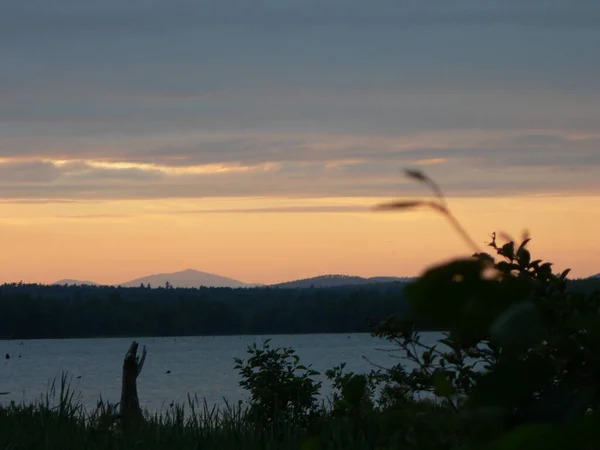 Kathadin Bij Zonsondergang Maine — Stockfoto