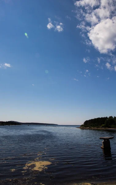 Widok Port Zimowy Maine — Zdjęcie stockowe