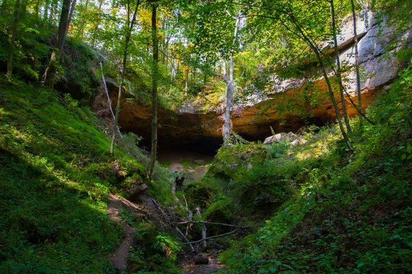 Jaskinia Hosaka Salt Fork State Park Ohio — Zdjęcie stockowe