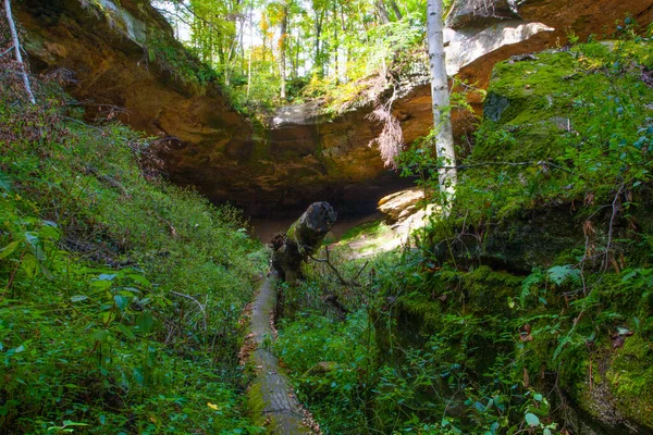 Grotta Hosak Salt Fork State Park Ohio — Foto Stock