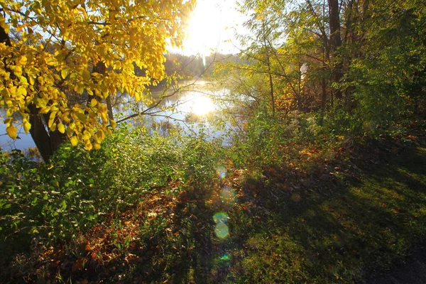 秋天位于俄亥俄州威斯特维尔的Alum Creek Park North — 图库照片