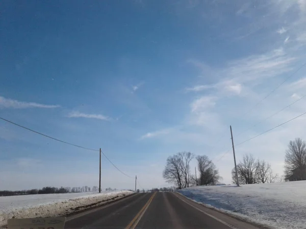 Różne Sceny Zimowe Świeżym Powietrzu Ohio — Zdjęcie stockowe