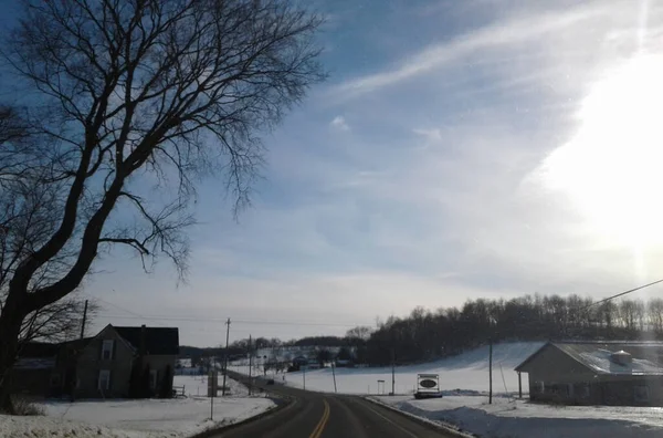 Różne Sceny Zimowe Świeżym Powietrzu Ohio — Zdjęcie stockowe