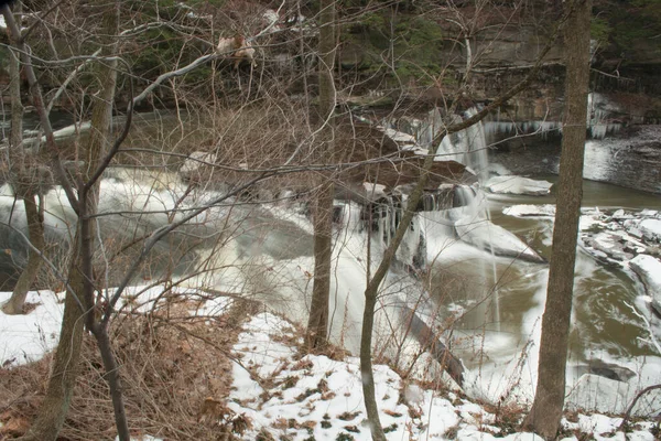 Great Falls Tinkers Creek Viadukt Park Bedford Ohio — Stock fotografie