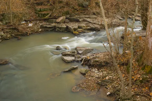 Indian Run Falls Park Dublin Ohio — стокове фото