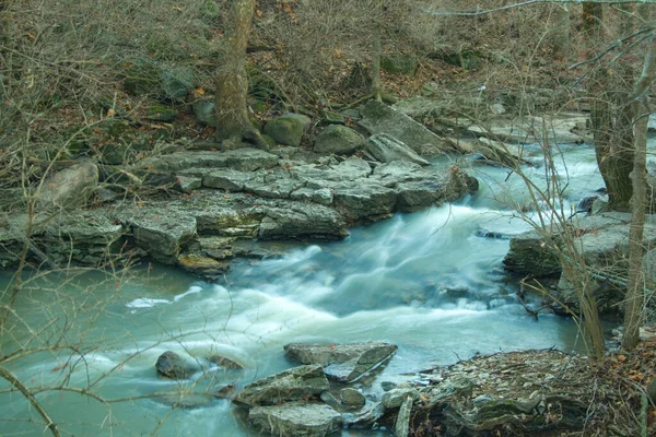 Indian Run Falls Park Dublin Ohio — стокове фото