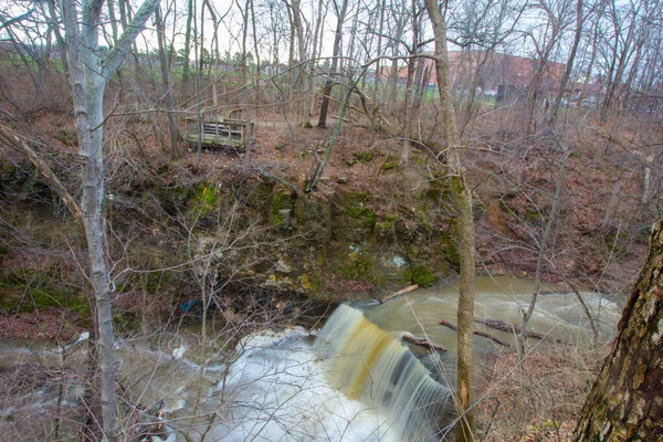 Park Indian Run Falls Dublin Ohio — Zdjęcie stockowe