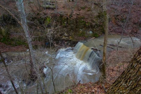 Indian Run Falls Park Dublin Ohio Állam — Stock Fotó