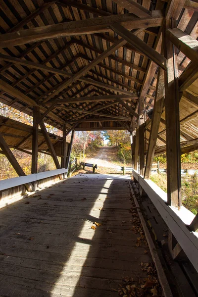 Monk Hollow Covered Bridge Ohio — Fotografia de Stock