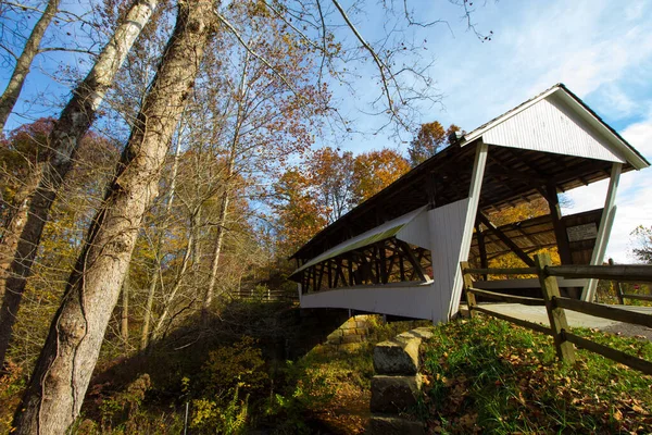 Monk Hollow Covered Bridge Ohio — Stock fotografie