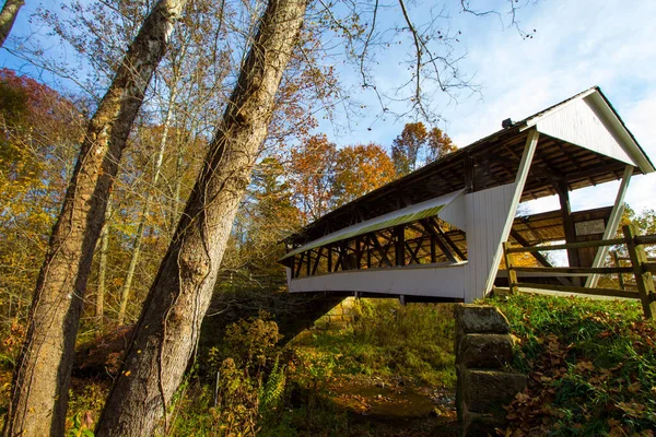 Monk Hollow Covered Bridge Ohio — Stock fotografie