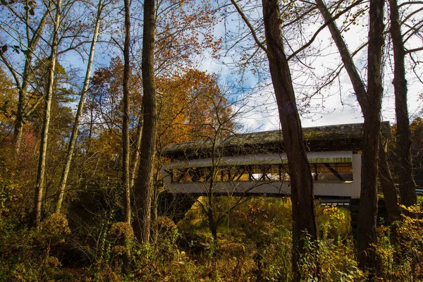 Monk Hollow Covered Bridge Ohio — Stock fotografie