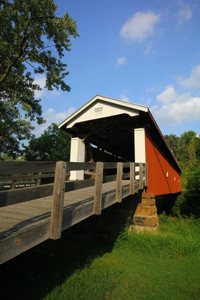 Ponte Coberta Rinard Sudeste Ohio — Fotografia de Stock