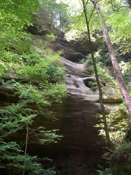 Cueva Ceniza Parque Estatal Hocking Hills Ohio — Foto de Stock