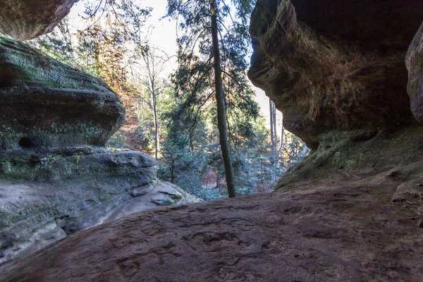 Rockhouse Park Stanowy Hocking Hills Ohio — Zdjęcie stockowe