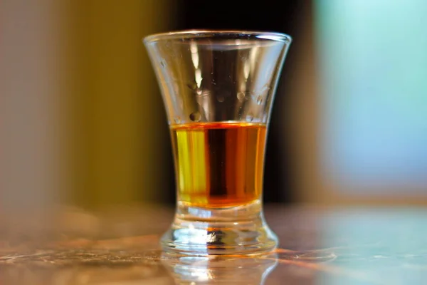 Small Glass Bourbon Liquor — Stock Photo, Image