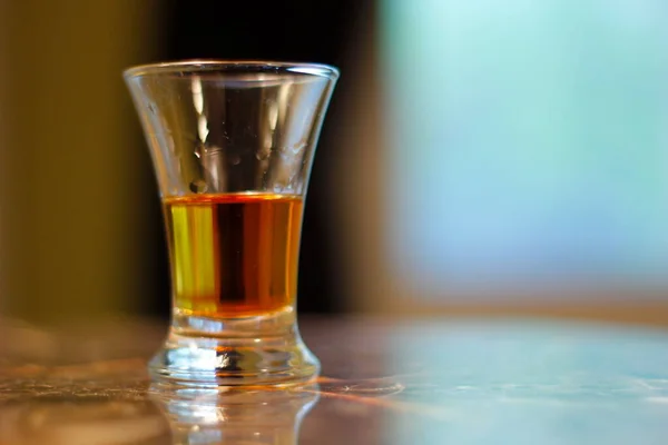 Small Glass Bourbon Liquor — Stock Photo, Image