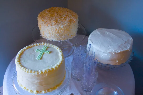 Ornate Cakes Display Viewing — Stock Photo, Image