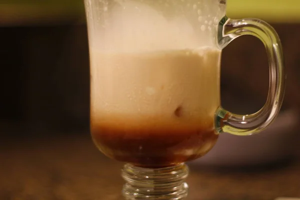 Una Bebida Licor Café Con Crema — Foto de Stock