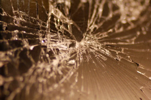 Closeup View of Shattered Cellphone Screen