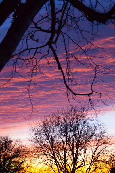 Sonnenaufgang Oder Sonnenuntergang Himmel Mit Wolken — Stockfoto