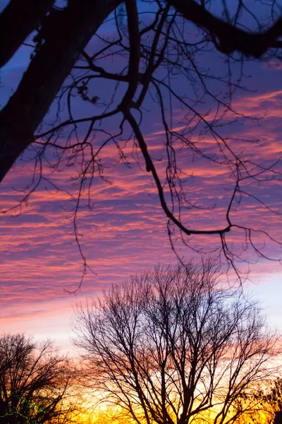 Sonnenaufgang Oder Sonnenuntergang Himmel Mit Wolken — Stockfoto