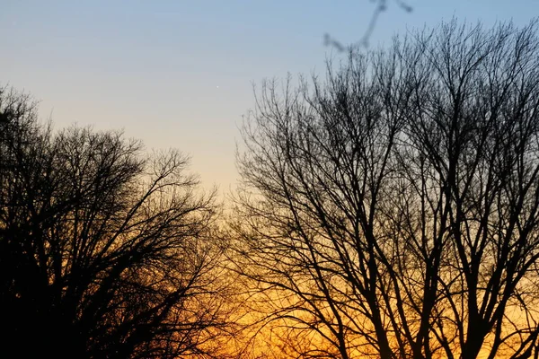 Nascer Sol Pôr Sol Céus Com Nuvens — Fotografia de Stock