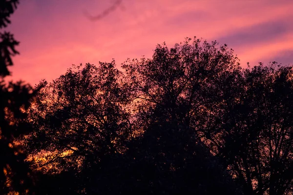 Nascer Sol Pôr Sol Céus Com Nuvens — Fotografia de Stock