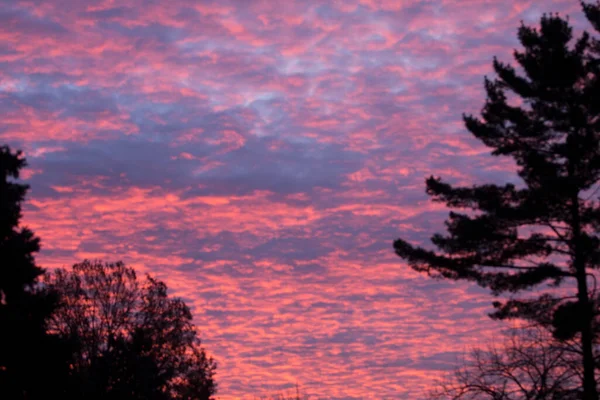 Nascer Sol Pôr Sol Céus Com Nuvens — Fotografia de Stock