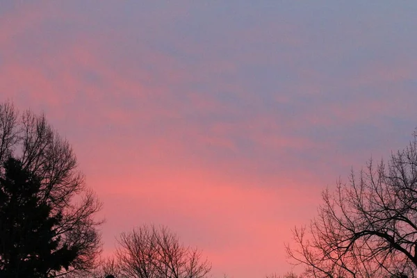 Nascer Sol Pôr Sol Céus Com Nuvens — Fotografia de Stock