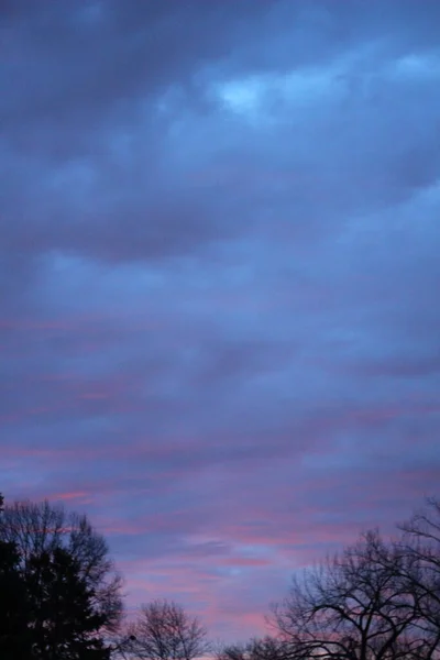 Sonnenaufgang Oder Sonnenuntergang Himmel Mit Wolken — Stockfoto