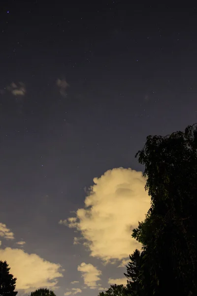 Bright Clouds Night Sky — Stock Photo, Image
