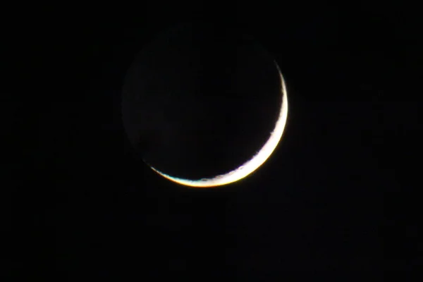 Crescent Moon Early Evening — Stock Photo, Image