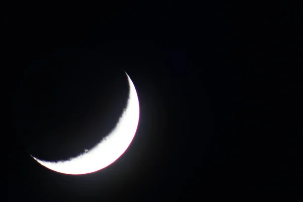 Crescent Moon Early Evening — Stock Photo, Image