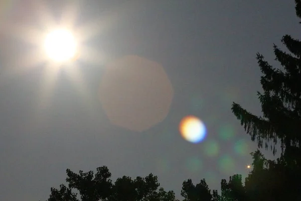 Full Moon Starburst Rays — Stock Photo, Image