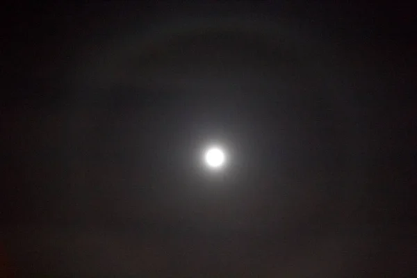 Halo Den Mond Der Nacht — Stockfoto