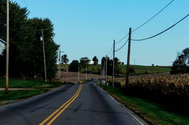 Sonbaharda Holmes County, Ohio 'da kırsal araziler