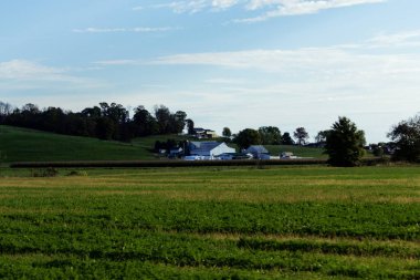 Sonbaharda Holmes County, Ohio 'da kırsal araziler