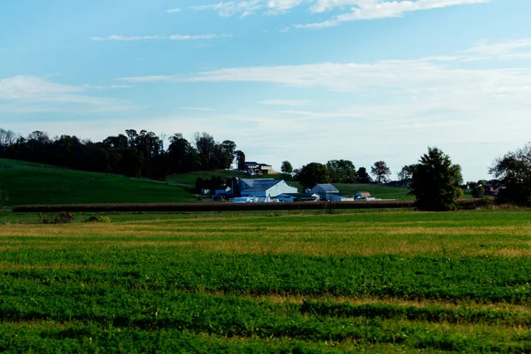 Sonbaharda Holmes County, Ohio 'da kırsal araziler