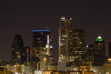Dallas, Teksas 'ın Skyline manzarası