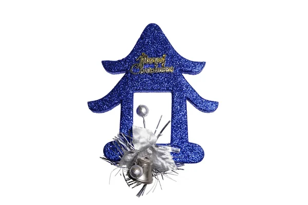 Beyaz arka plan üzerinde Noel oyuncak dekorasyon