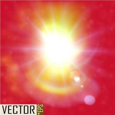 Işık kırmızı güneş arka plan