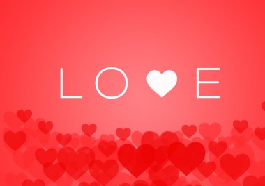 Sevgililer kalp kırmızı arka plan