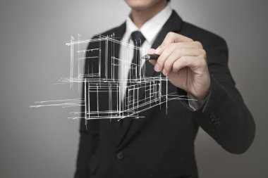 Evin bir model çizim işadamı