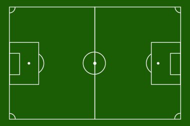 Futbol sahasının üst görünümü 