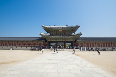 Seoul, Güney Kore - 22 Mayıs: Gyeongbokgung Sarayı. 22 Mayıs 2016 ben