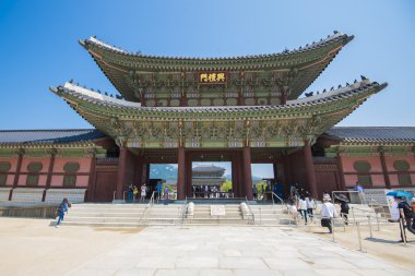 Seoul, Güney Kore - 22 Mayıs: Gyeongbokgung Sarayı. 22 Mayıs 2016 ben
