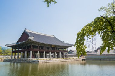 Seoul, Güney Kore - 22 Mayıs: Gyeongbokgung Sarayı. 22 Mayıs 2016 ben